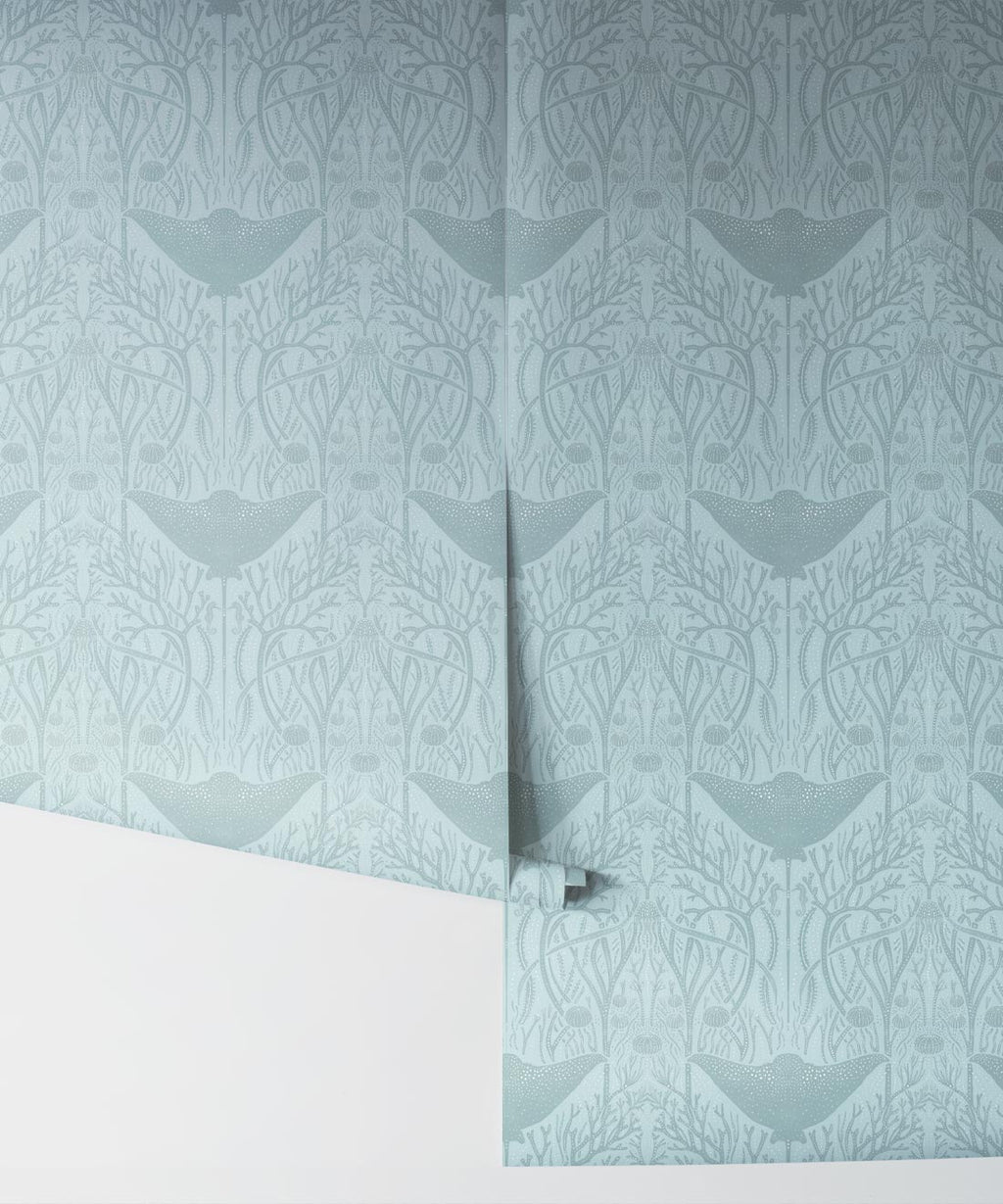 Manta Ray Wallpaper, Eggshell