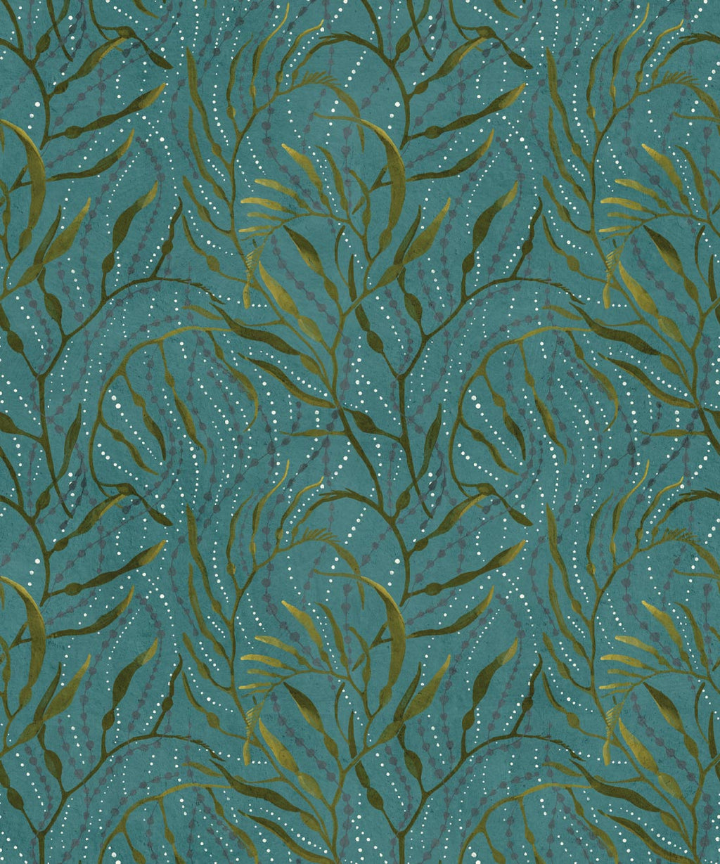 Neptune’s Necklace Wallpaper, Dark Teal