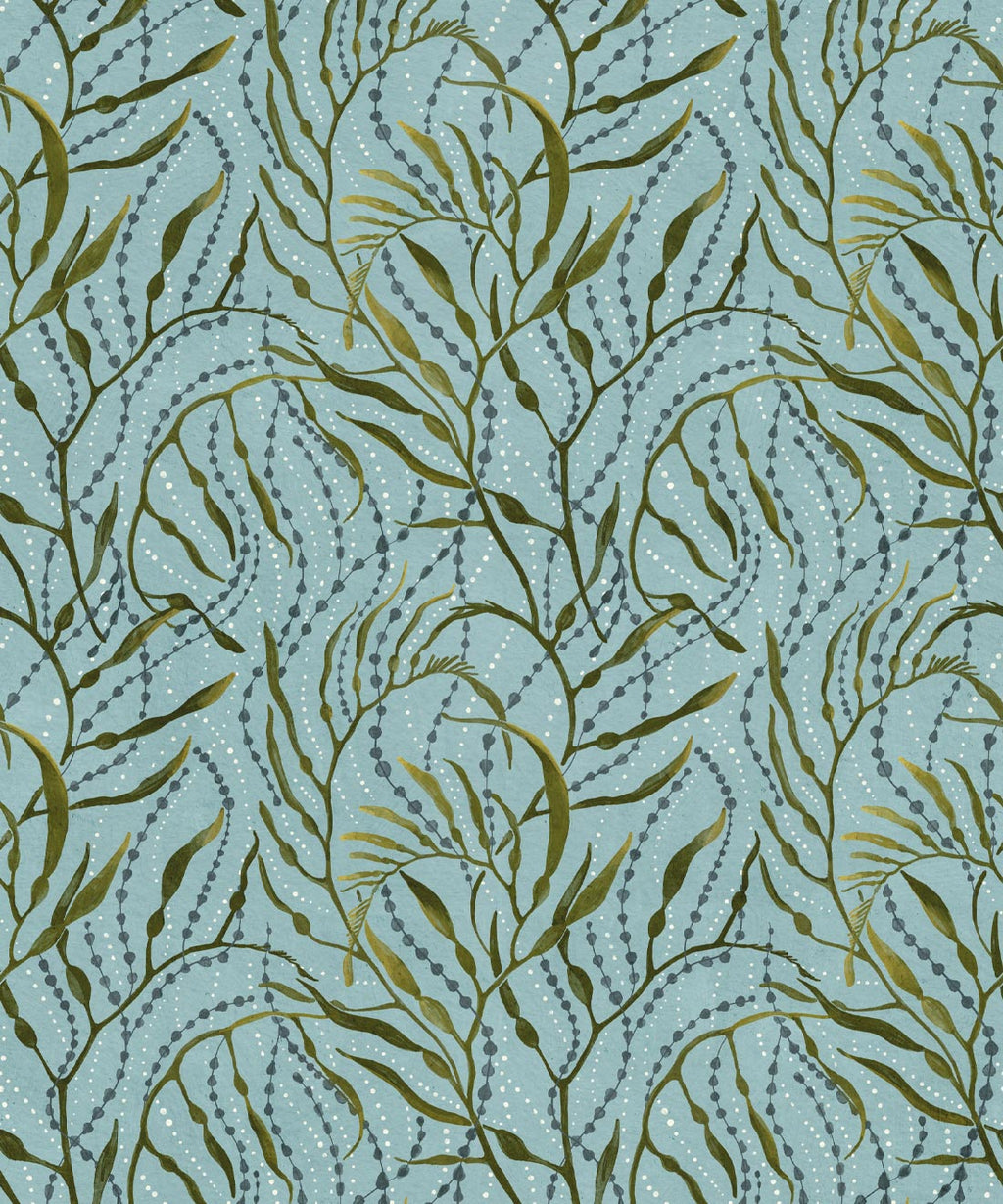 Neptune’s Necklace Wallpaper, Light Teal