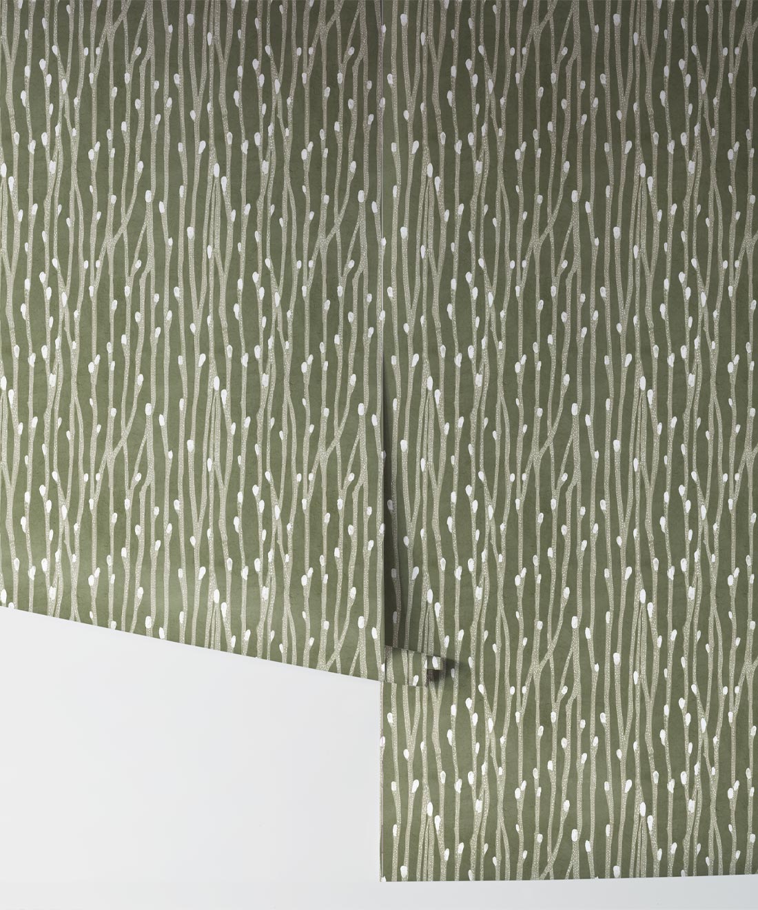 Pussy Willow Wallpaper, Evergreen