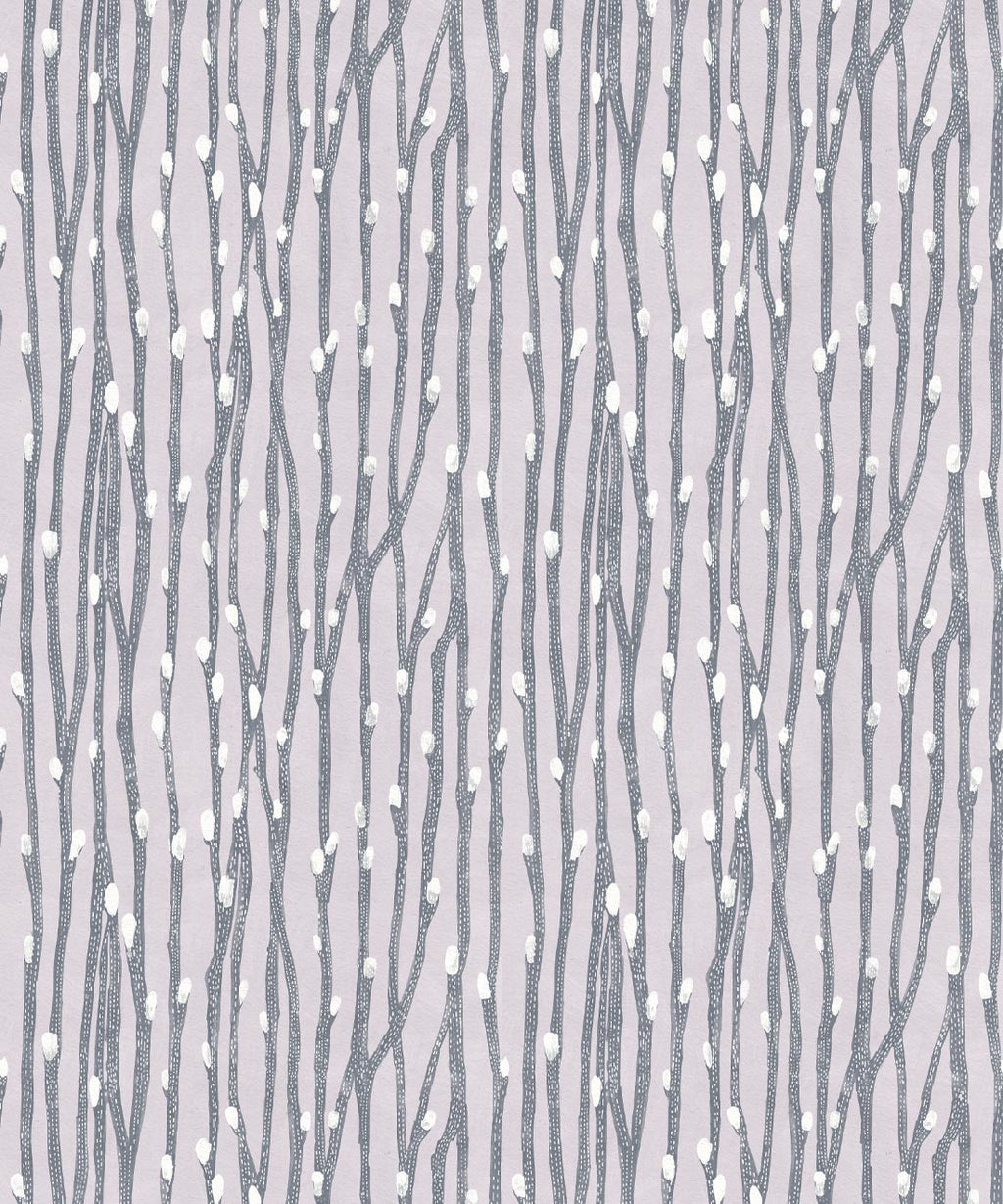 Pussy Willow Wallpaper, Grey