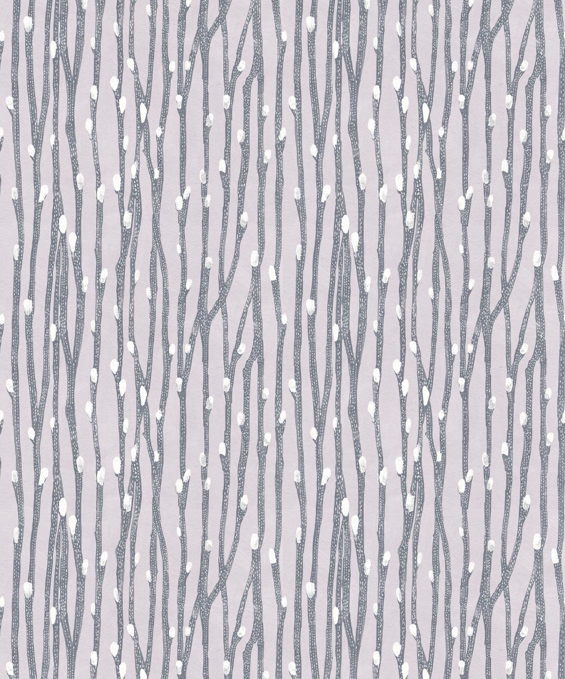 Pussy Willow Wallpaper, Grey