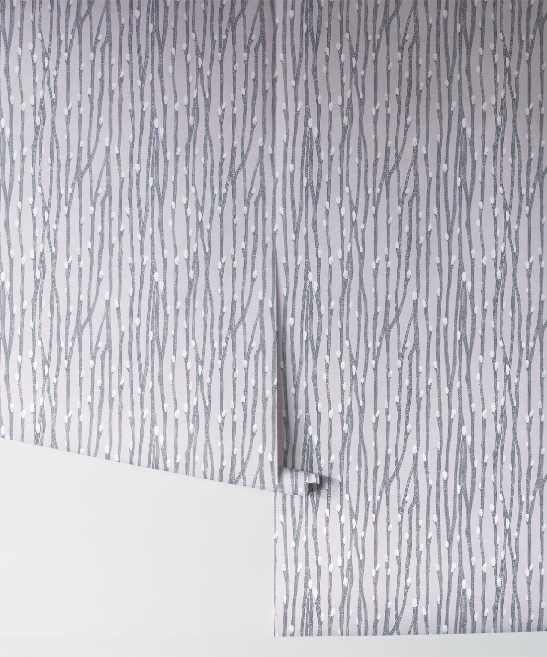 Pussy Willow Wallpaper, Grey