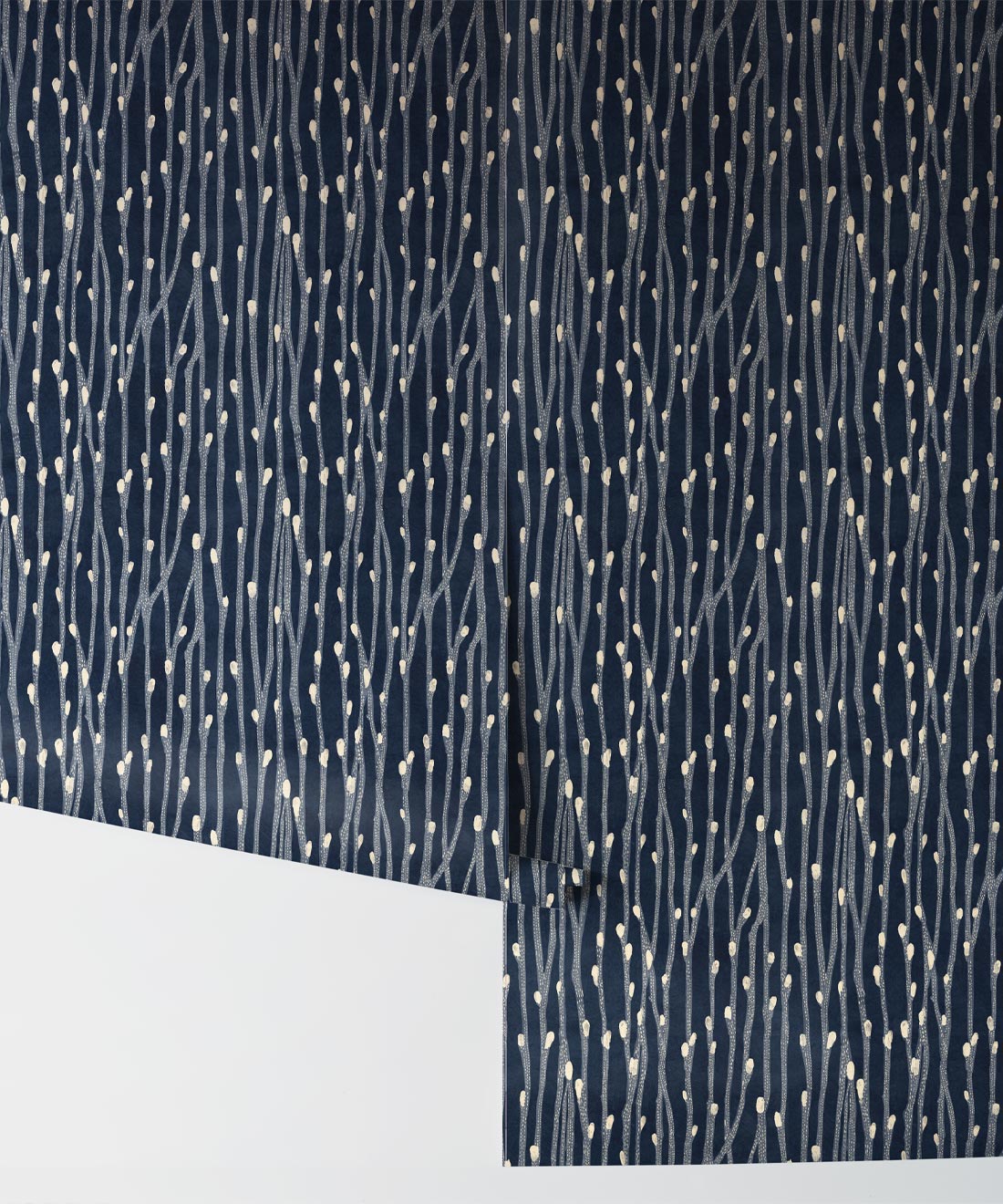 Pussy Willow Wallpaper, Indigo