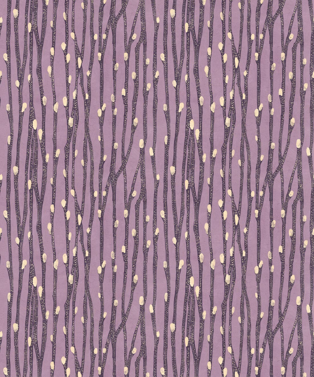 Pussy Willow Wallpaper, Lilac