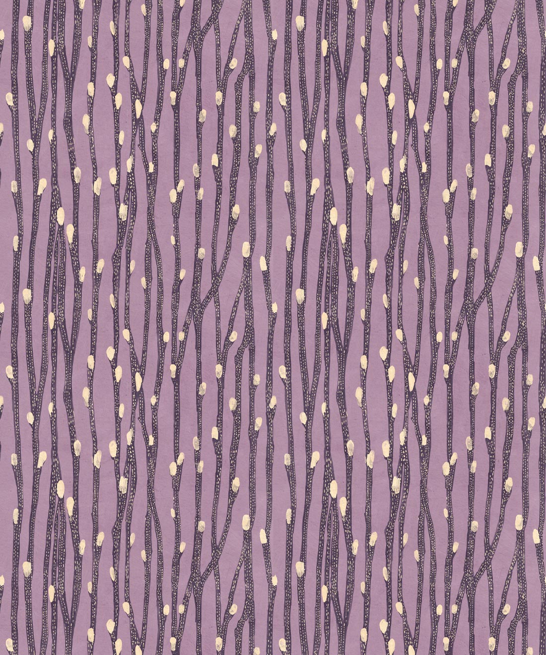 Pussy Willow Wallpaper, Lilac