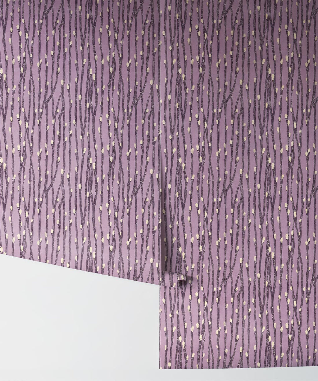 Pussy Willow Wallpaper, Lilac