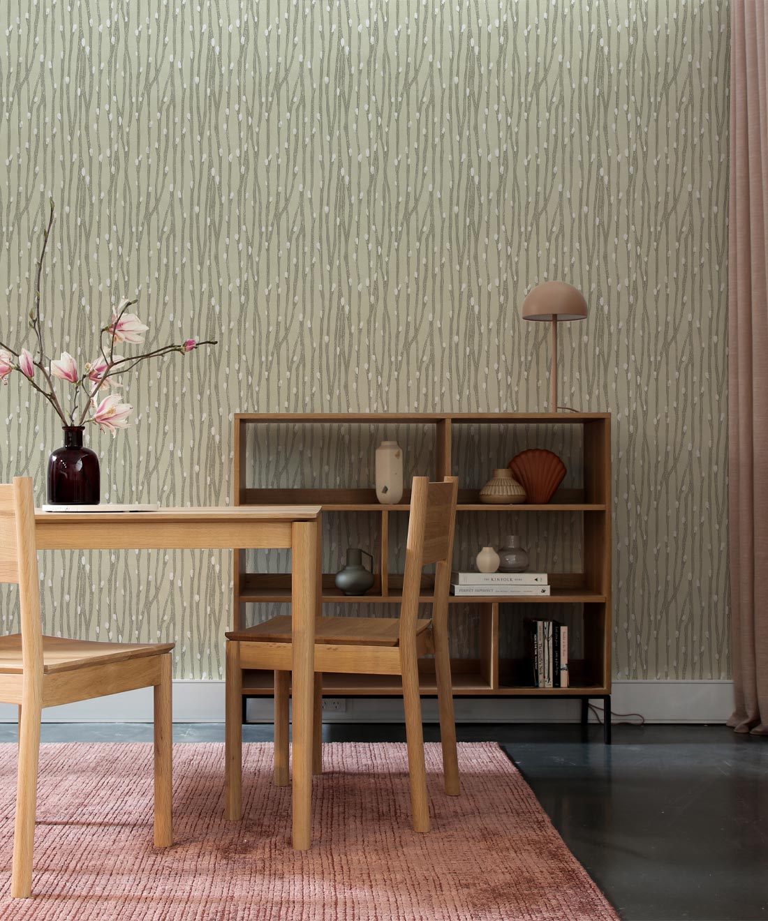 Pussy Willow Wallpaper, Sage
