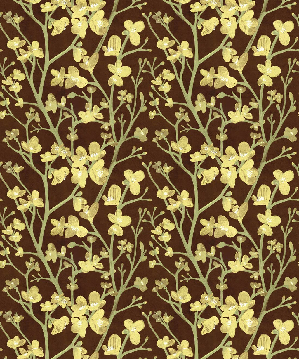 Quince Wallpaper, Brown