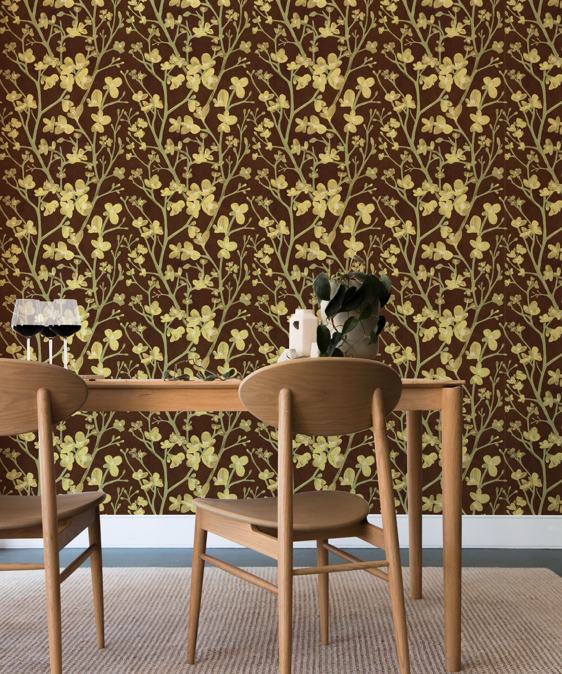 Quince Wallpaper, Brown