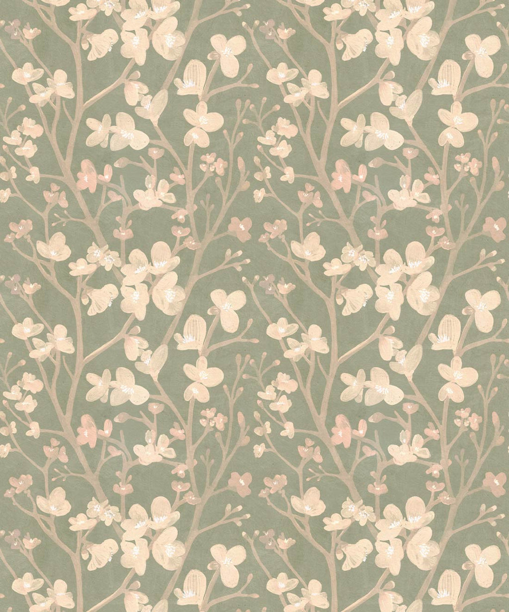 Quince Wallpaper, Sage