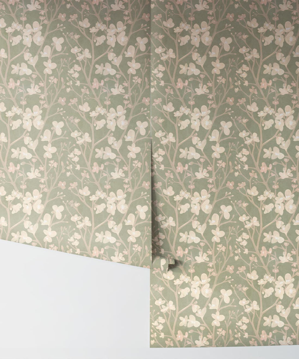 Quince Wallpaper, Sage