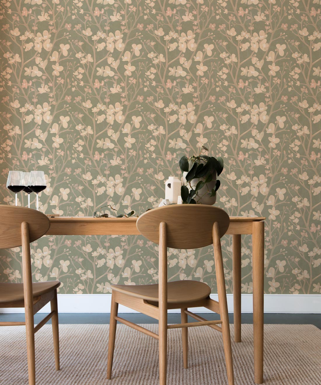 Quince Wallpaper, Sage