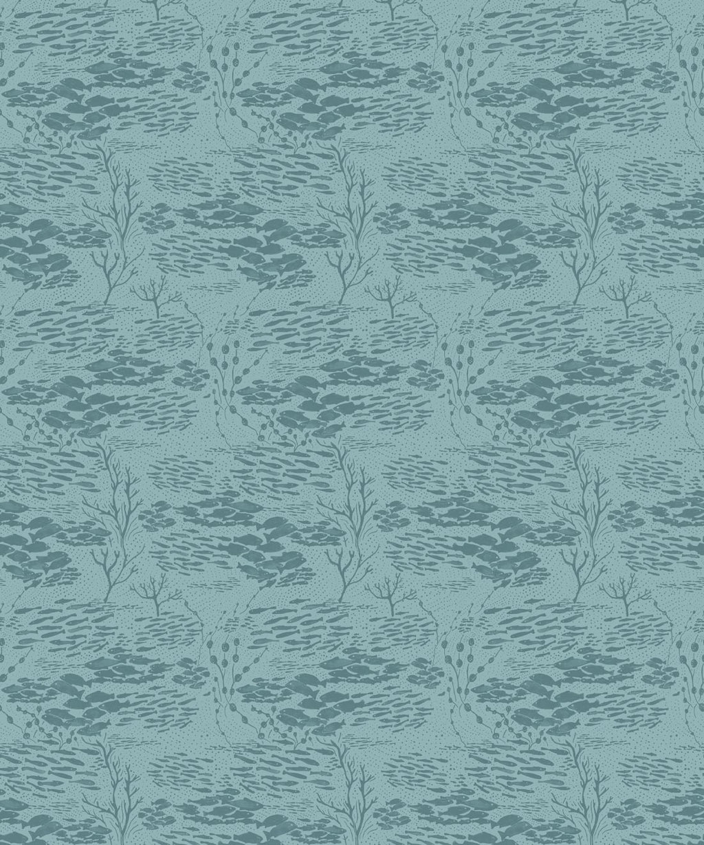 Shoal Wallpaper, Deep Teal