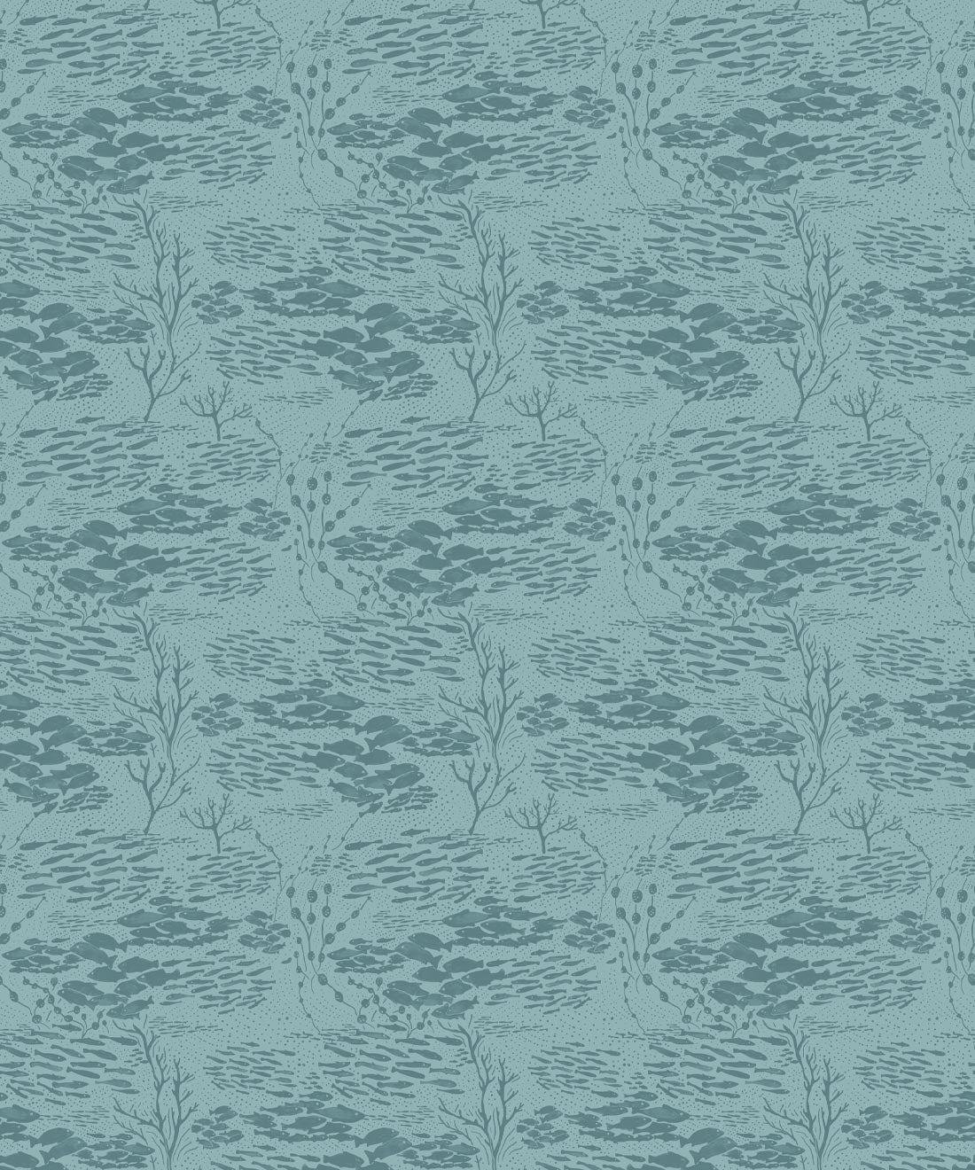 Shoal Wallpaper, Deep Teal