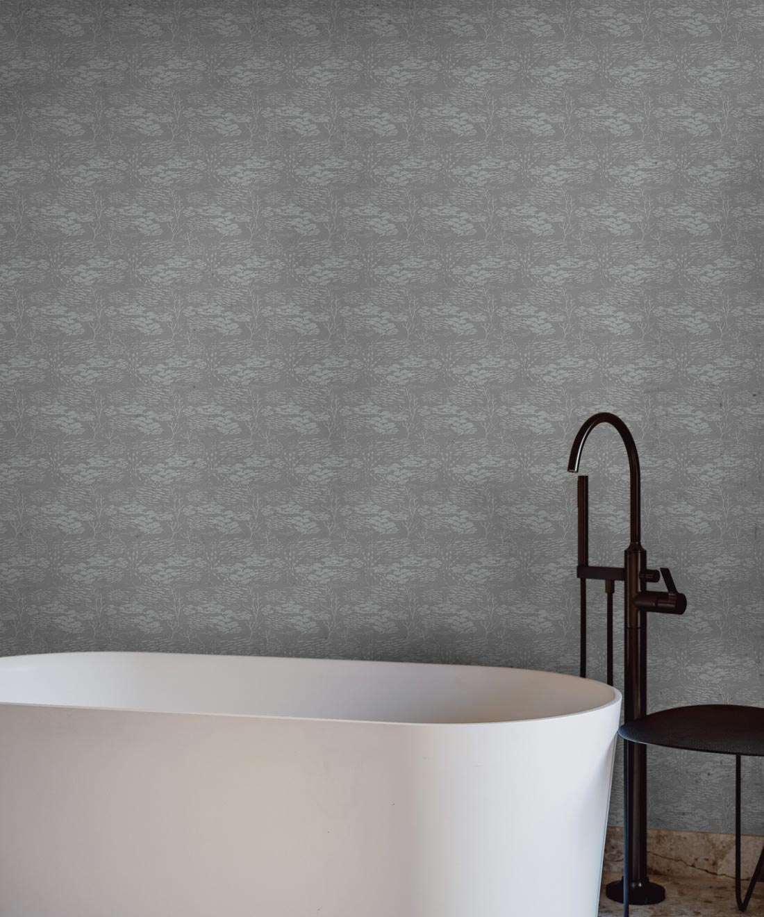 Shoal Wallpaper, Grey