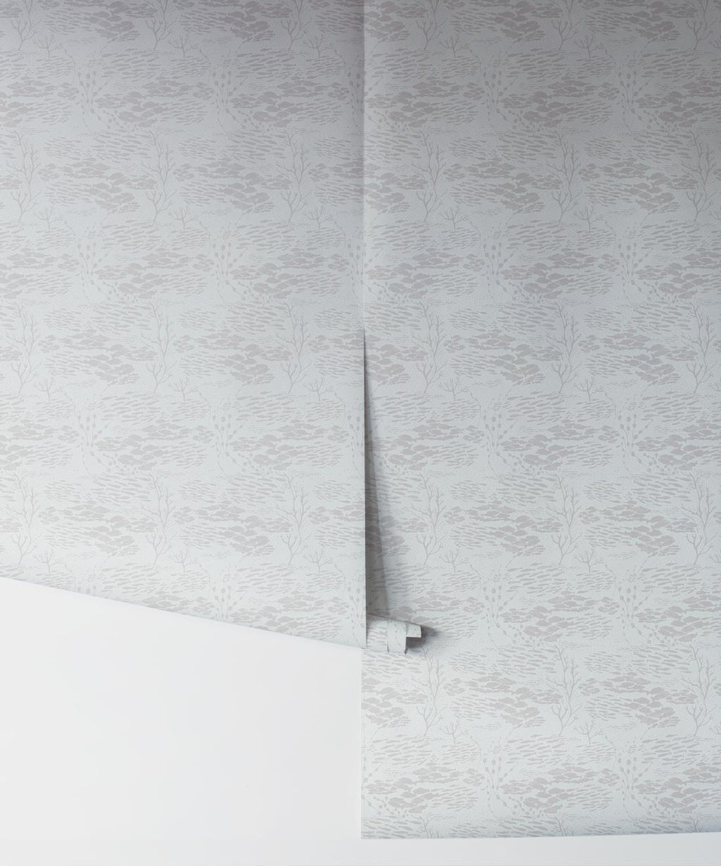 Shoal Wallpaper, Light Grey
