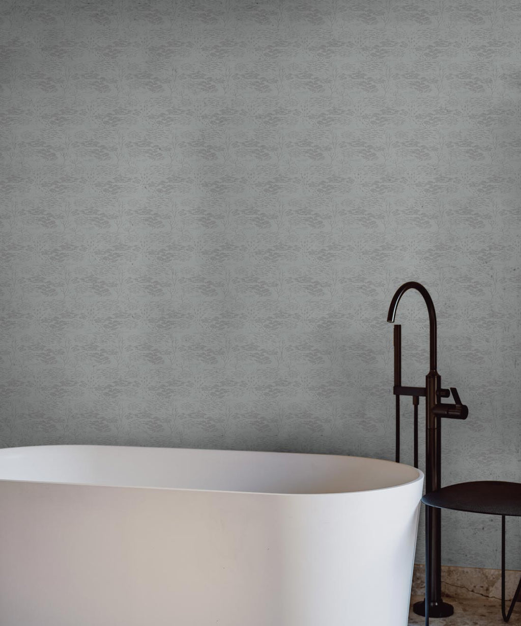 Shoal Wallpaper, Light Grey
