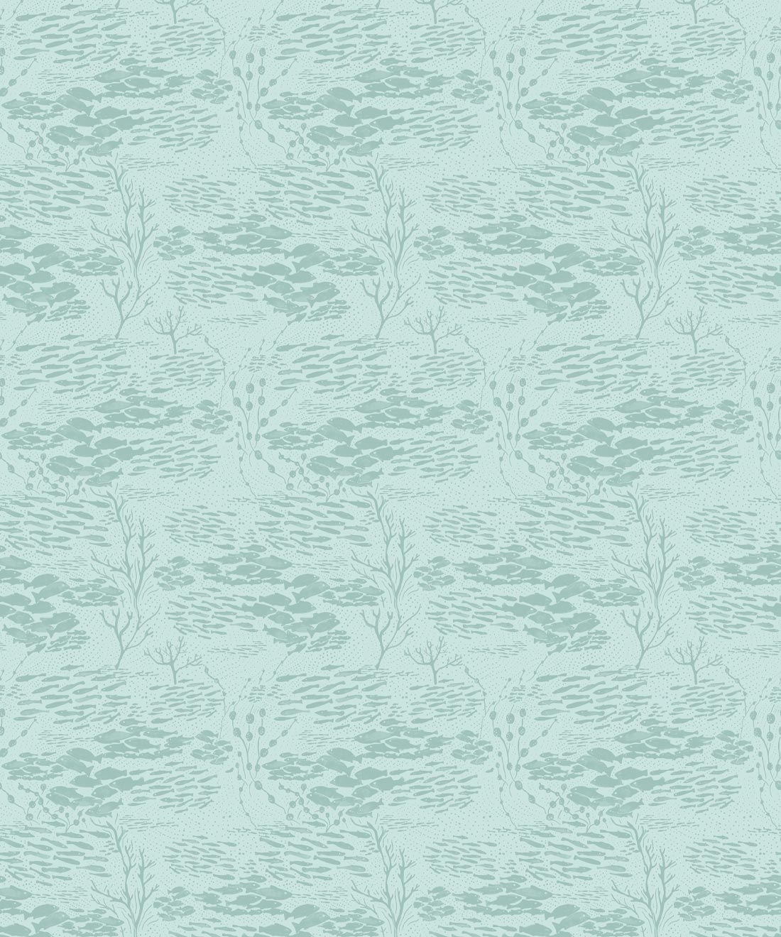 Shoal Wallpaper, Light Mint