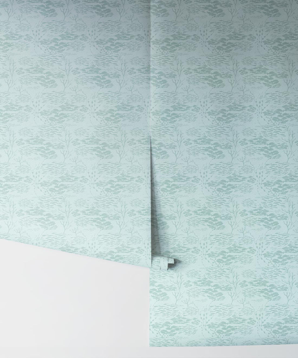 Shoal Wallpaper, Light Mint