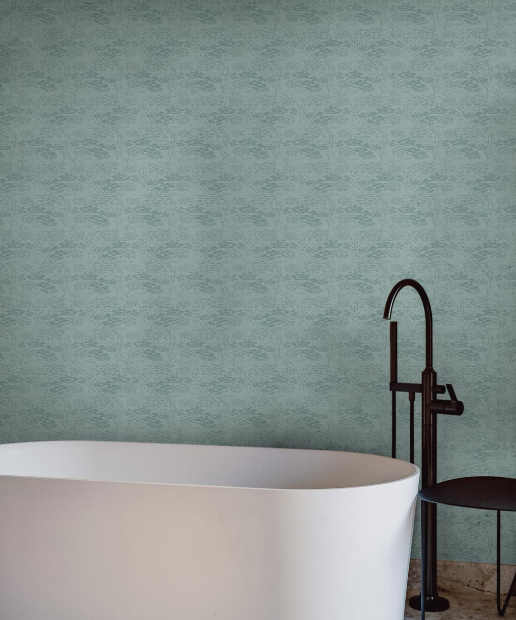 Shoal Wallpaper, Light Mint