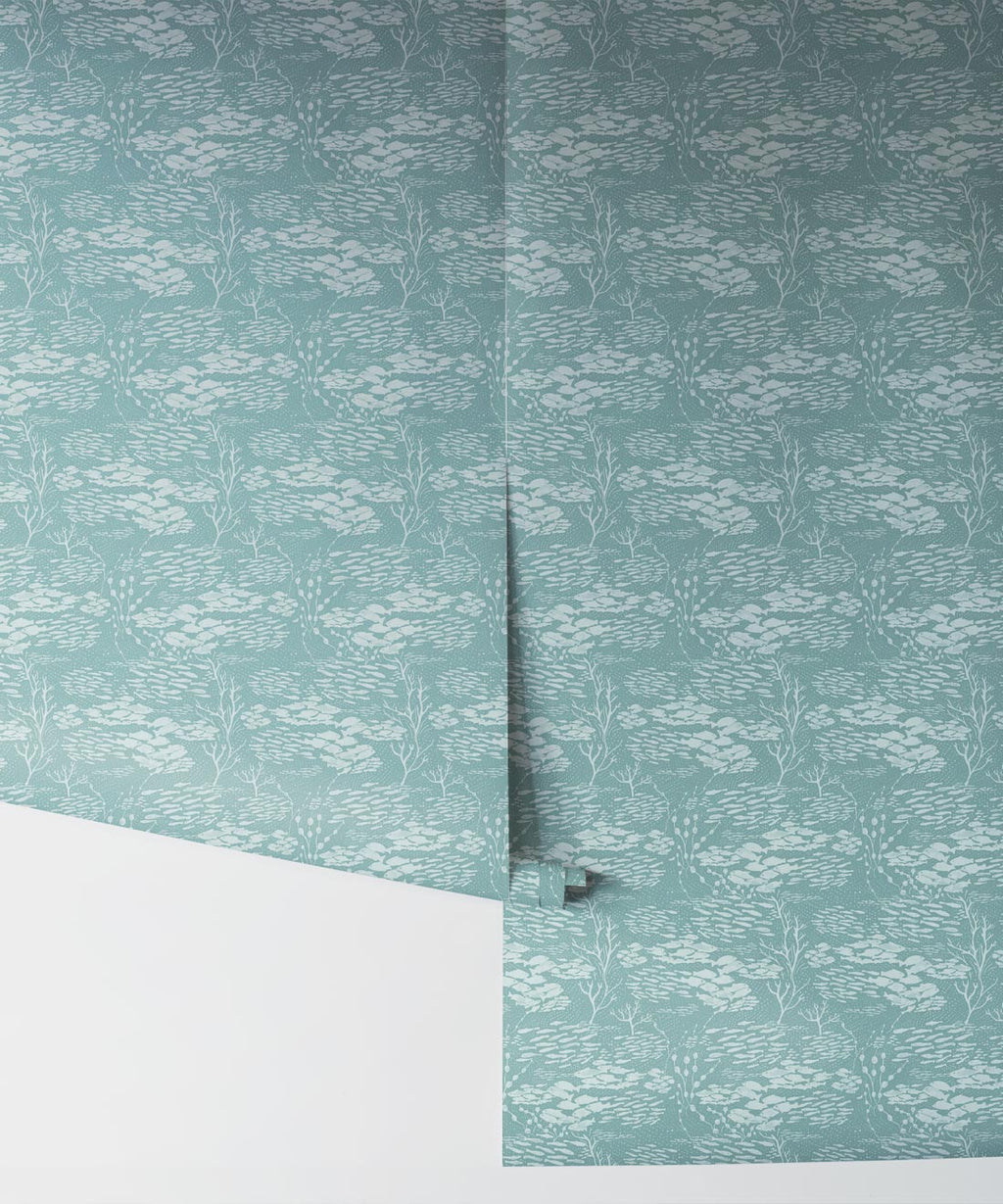 Shoal Wallpaper, Teal