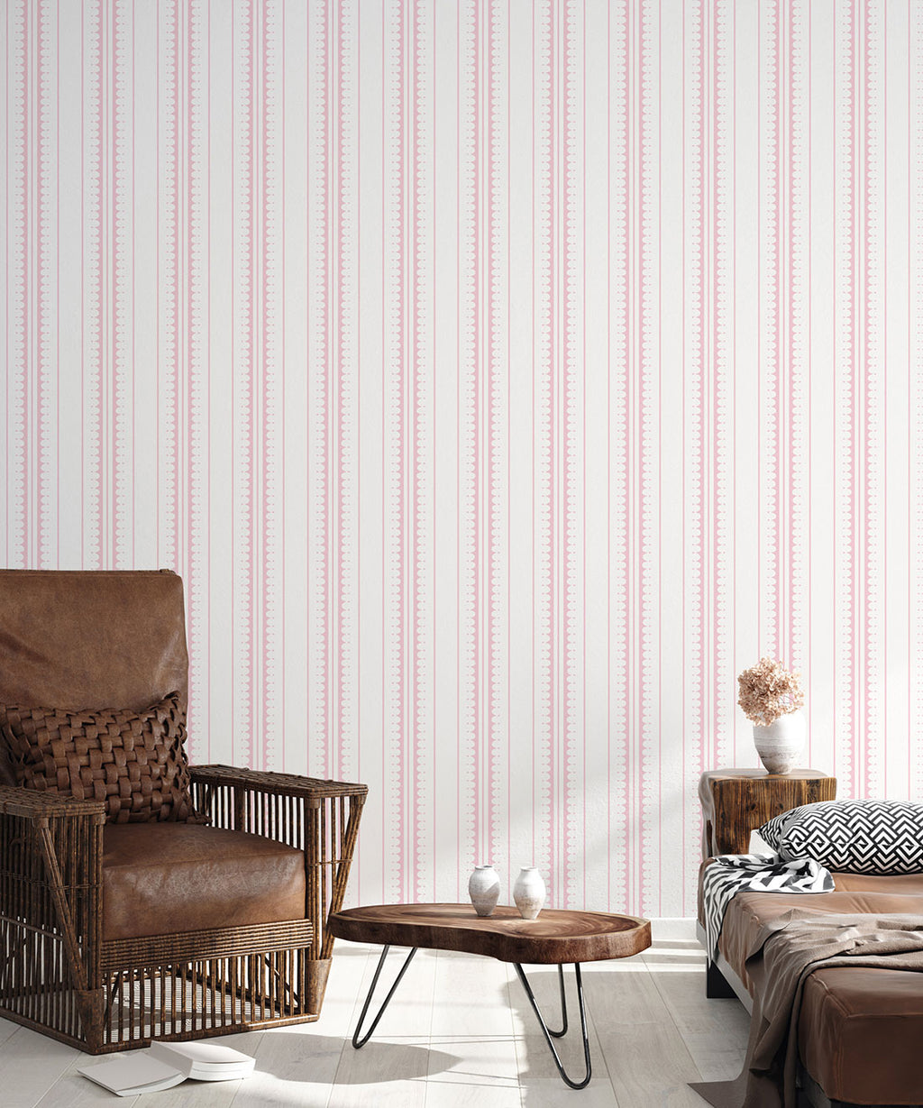Coquille Wallpaper, Blush