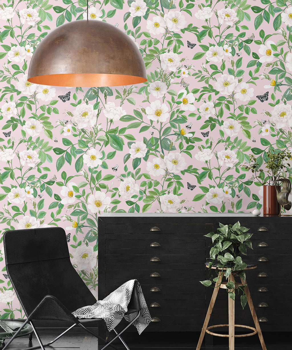 Rosa Wallpaper, Blush