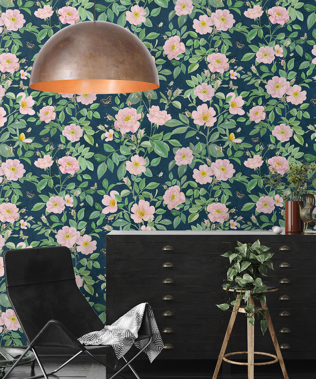 Rosa Wallpaper, Rose Pink