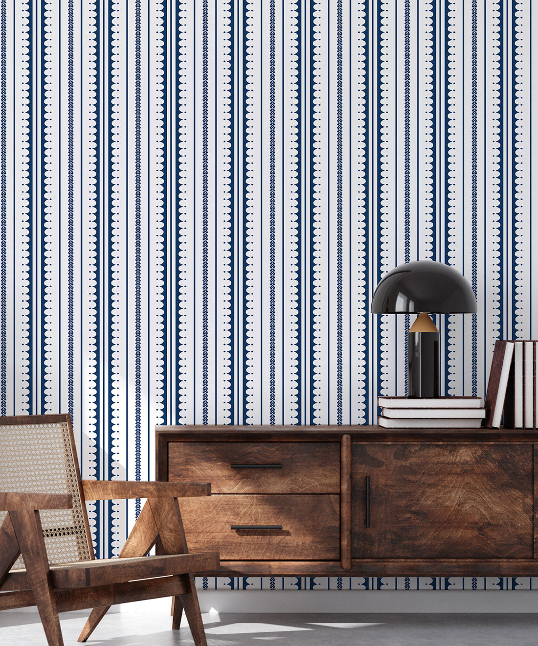 La Grand Coquille Wallpaper, Royal Blue
