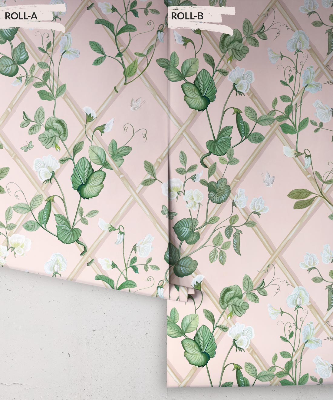 Grande Climbing Sweet Pea Wallpaper, Pink