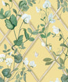 Grande Climbing Sweet Pea Wallpaper, Rattan & Cane