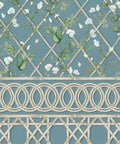 Climbing Sweet Pea Frieze Mural, Provence & Cane