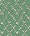 Colony Wallpaper, Dark Green & Cane