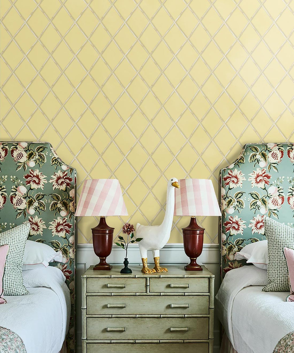 Colony Wallpaper, Rattan & Cane