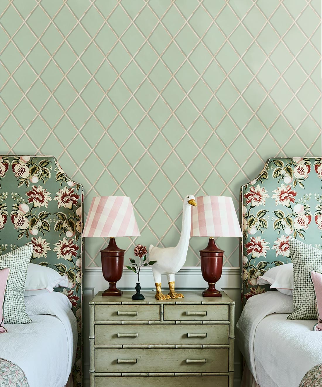 Colony Wallpaper, Sage & Cane
