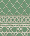 Colony Frieze Mural, Dark Green & Cane