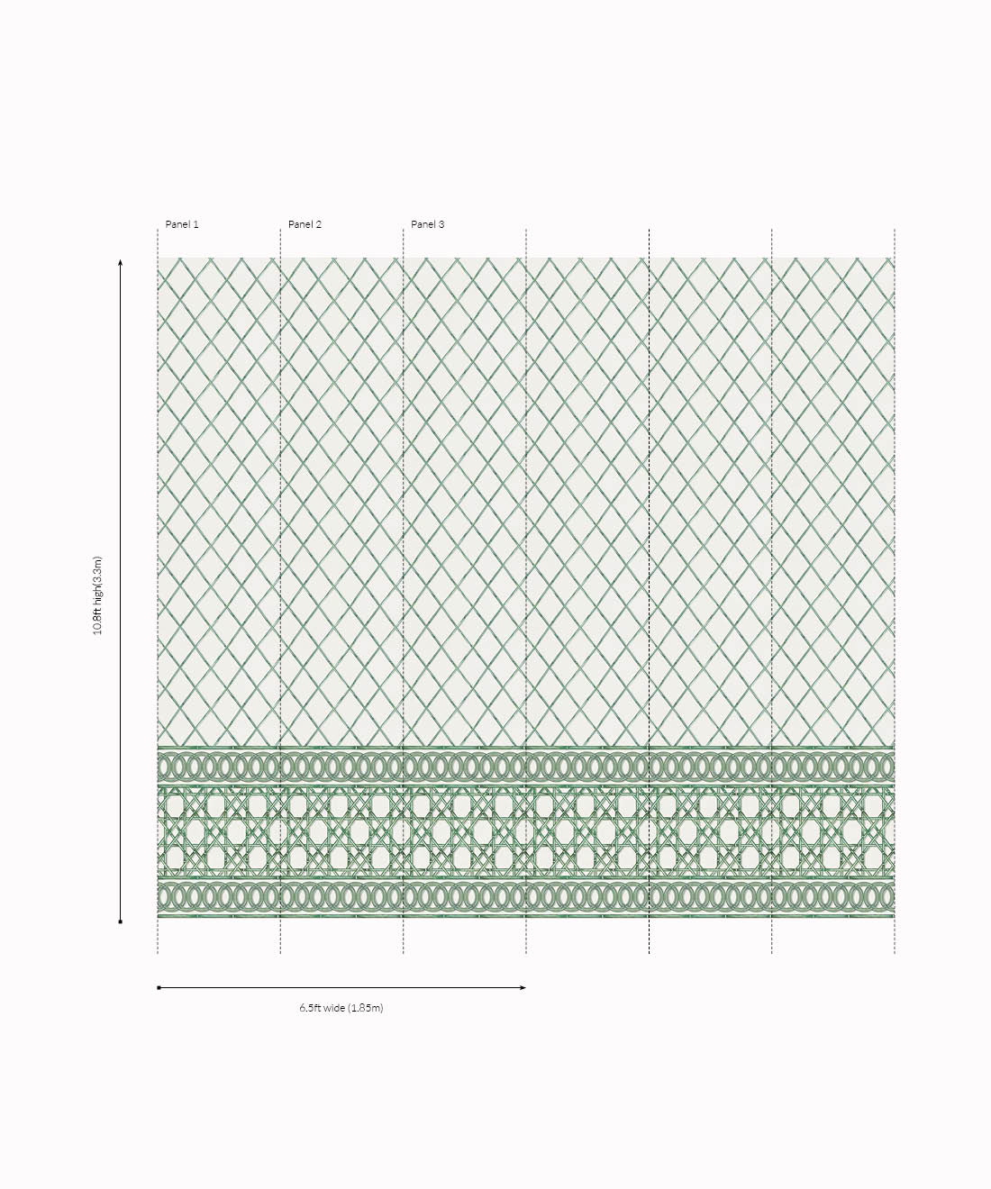 Colony Frieze Mural, Irish Linen