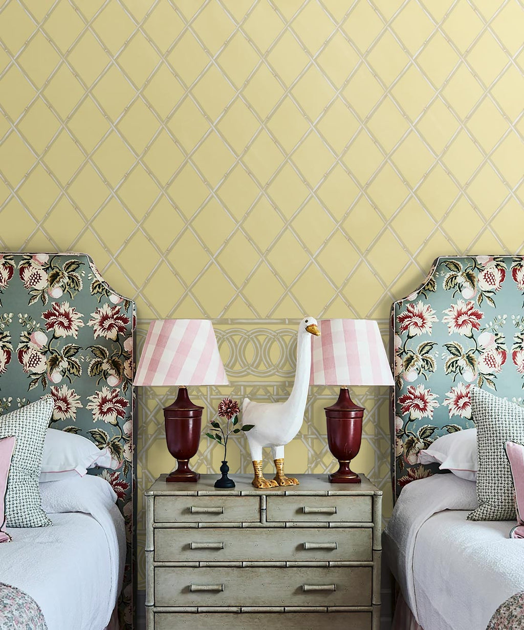 Colony Frieze Mural, Rattan & Cane