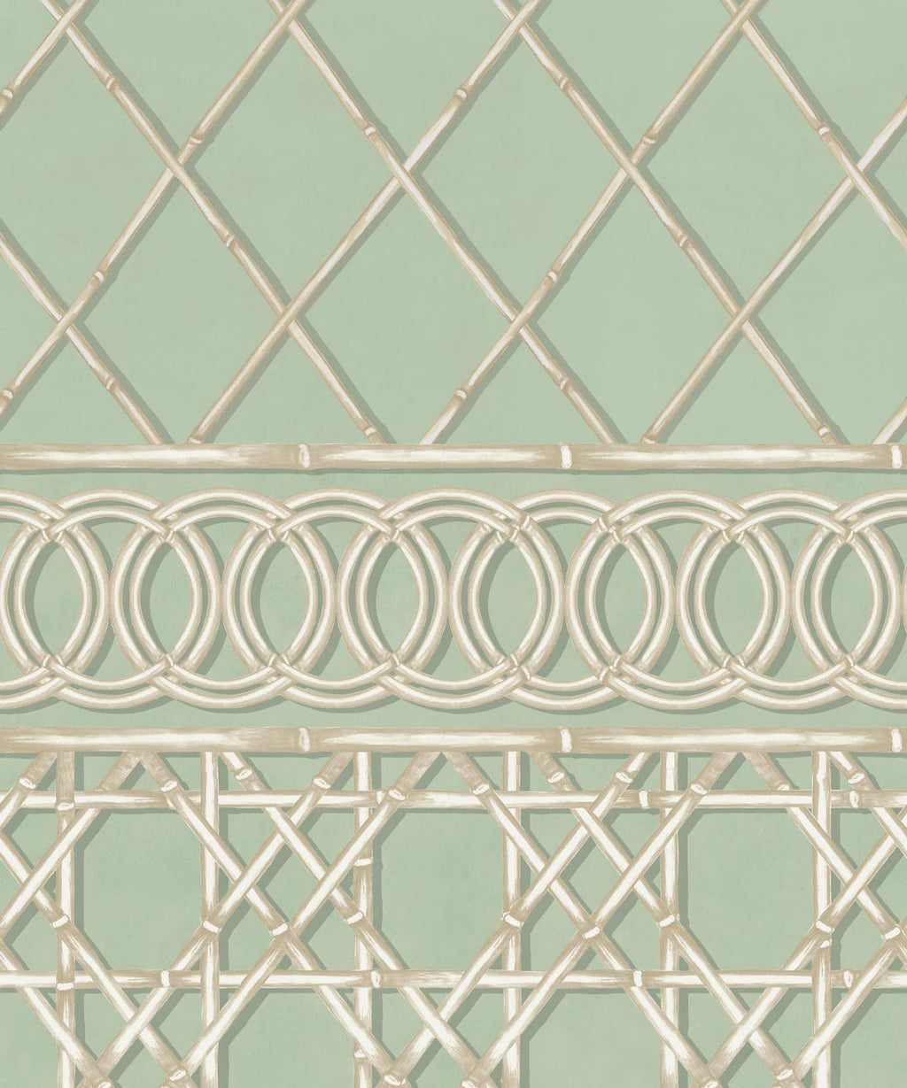Colony Frieze Mural, Sage & Cane