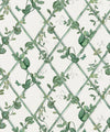 Petite Ivy Wallpaper, Irish Linen & Green