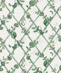 Petite Ivy Wallpaper, Irish Linen & Green