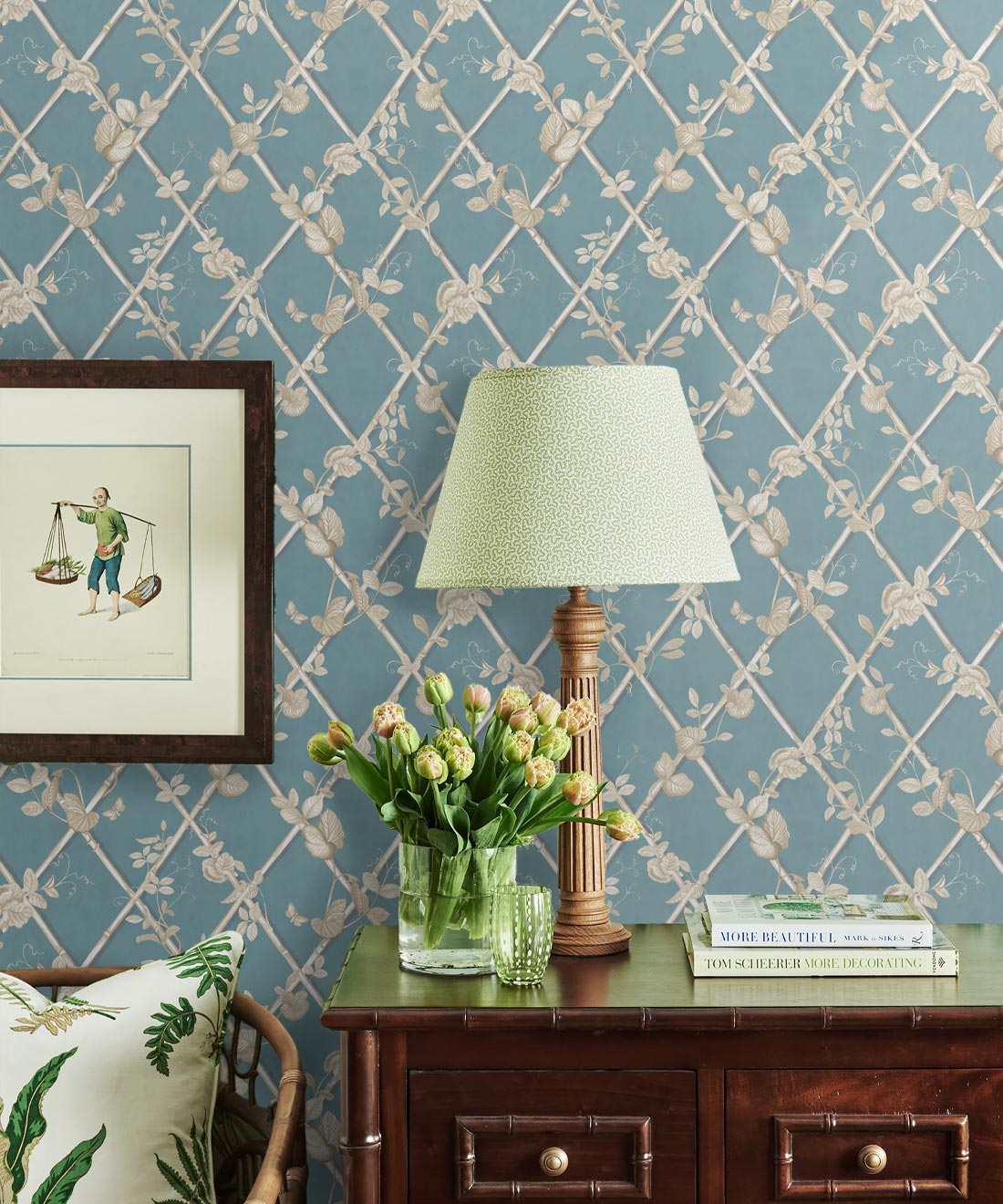 Petite Ivy Wallpaper, Provence & Cane