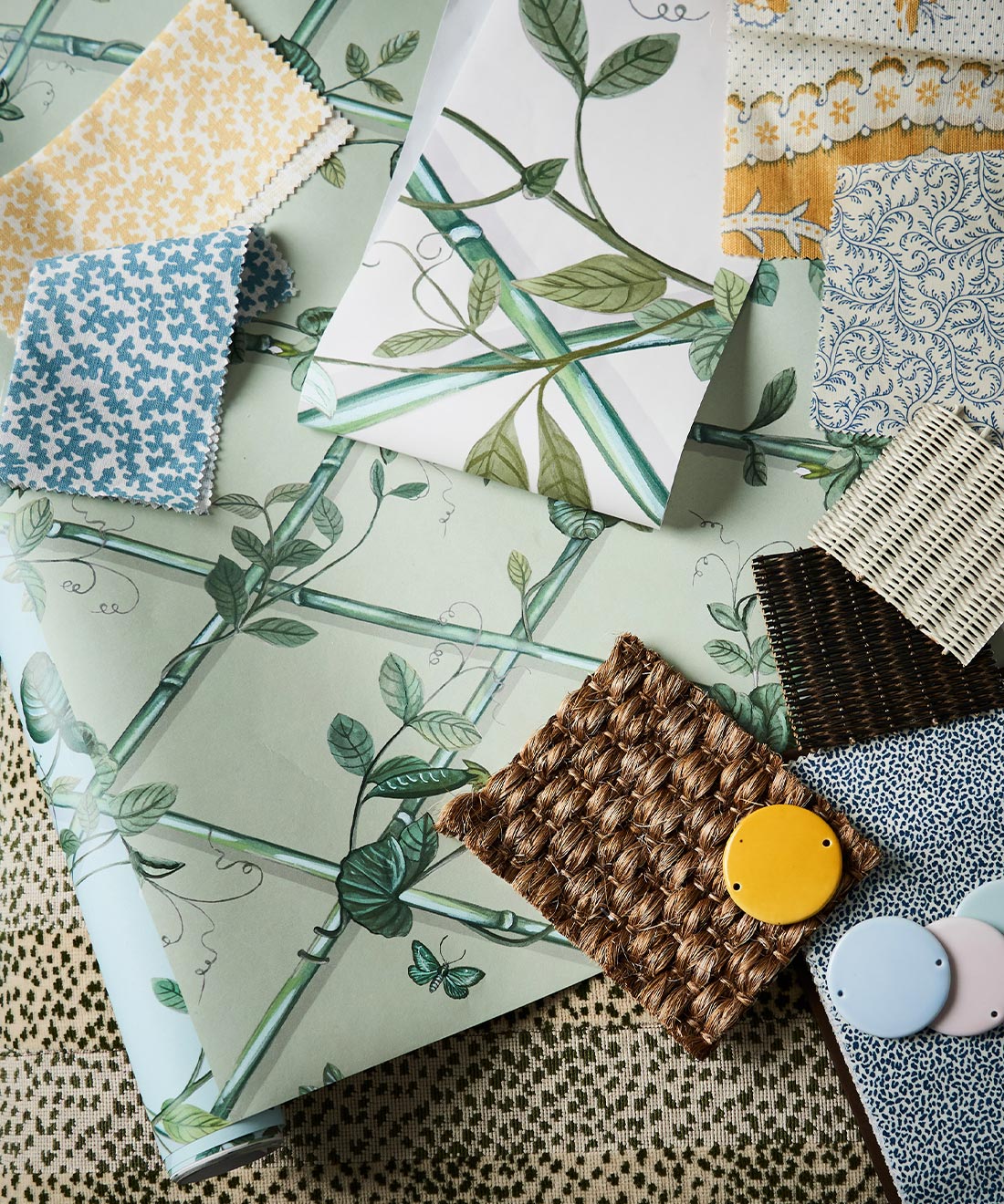 Petite Ivy Wallpaper, Sage & Cane