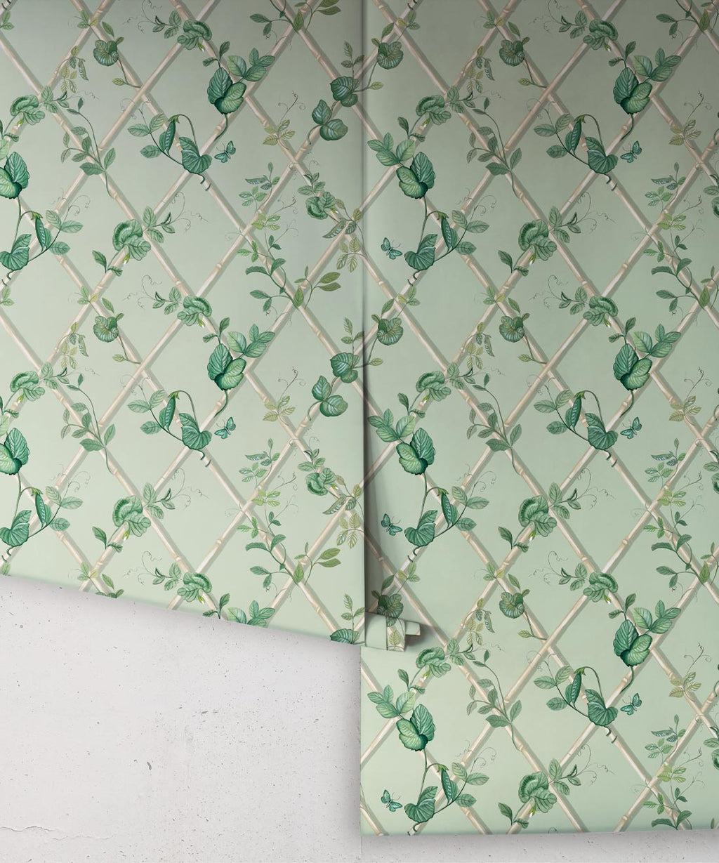 Petite Ivy Wallpaper, Sage & Cane