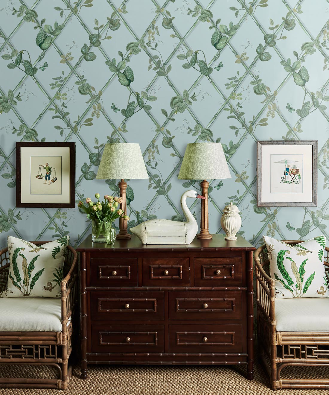 Grande Ivy Wallpaper, Light Provence