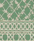 Ivy Frieze Mural, Dark Green & Cane