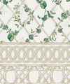 Ivy Frieze Mural, Irish Linen & Cane
