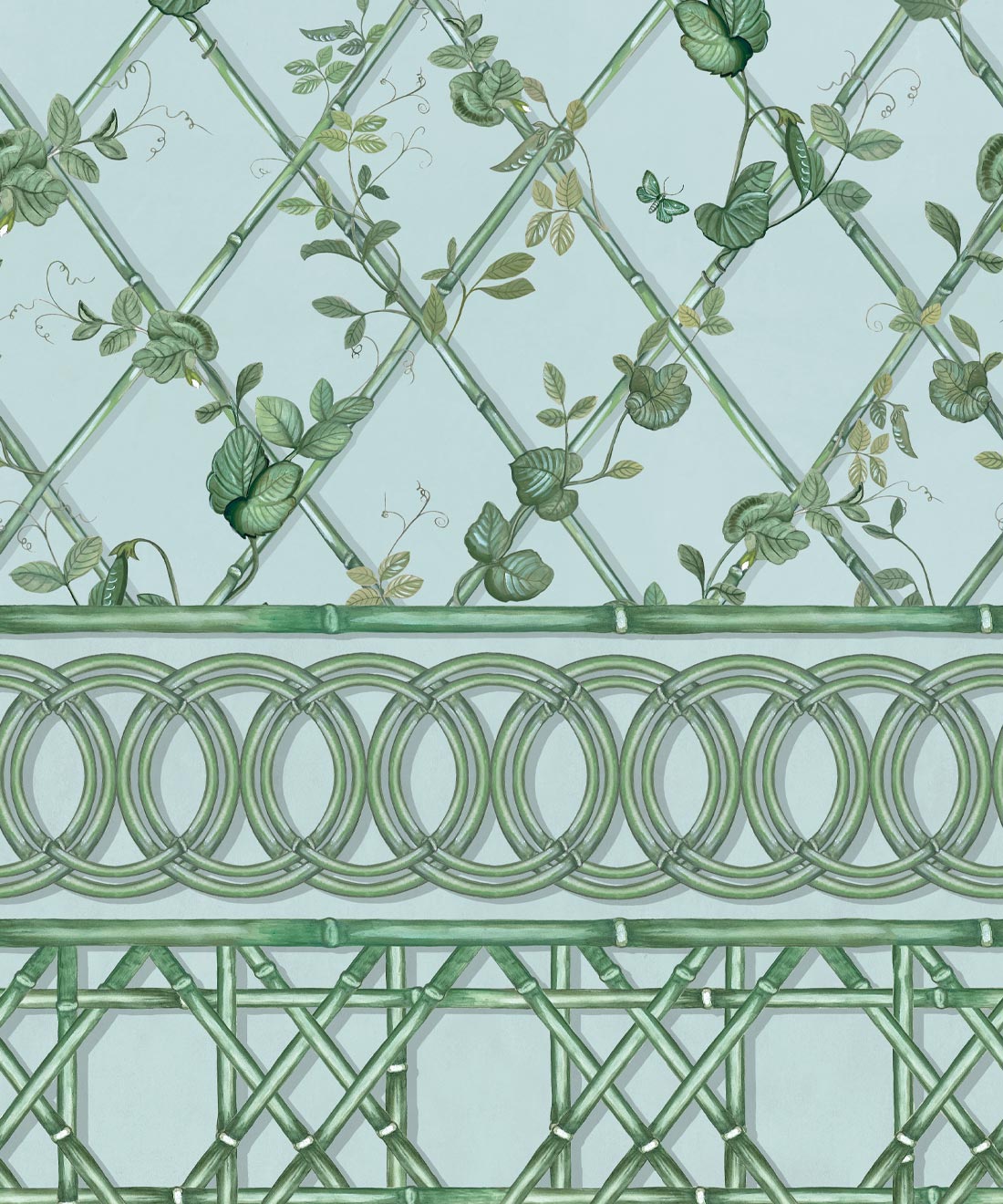 Ivy Frieze Mural, Light Provence