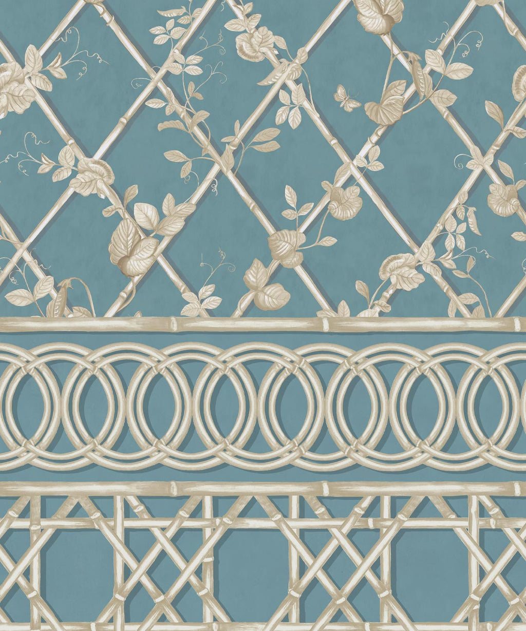 Ivy Frieze Mural, Provence & Cane